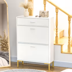 HOMCOM Modern Storage Cabinet with Flip Doors and Drawer