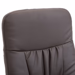 HOMCOM PU Leather 2 Pcs Reclining Armchair Ottoman 360 Swivel Brown - Additional view 7