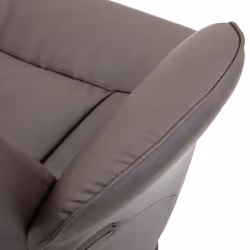 HOMCOM PU Leather 2 Pcs Reclining Armchair Ottoman 360 Swivel Brown - Additional view 8