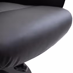 HOMCOM PU Leather 2 Pcs Reclining Armchair Ottoman 360 Swivel Black - Additional view 6