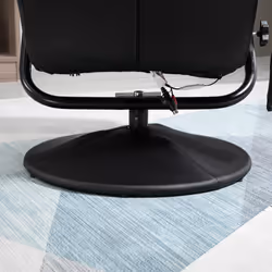 HOMCOM Massage Recliner Chair Cushioned Ottoman 10 Point Vibration Black - Additional view 6