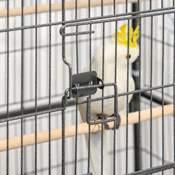 PawHut Large Bird Cage Budgie Cage for Finch Canaries Parrot with Stand Grey - Additional view 5