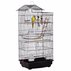 PawHut Bird Cage for Budgies, Finches, Canaries w/ Accessories, Toys, Tray - Additional view 8