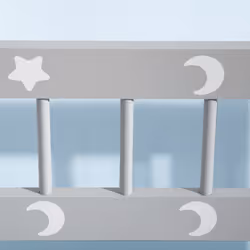 ZONEKIZ Two-In-One Wooden Kids Storage Bench, Toy Box w/ Safety Rod - Grey - Additional view 7