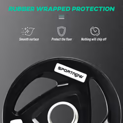 SPORTNOW Olympic Weight Plates for 2'' Barbell Bar with Tri Grips, 2 x 5kg - Additional view 5