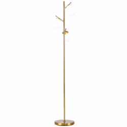 HOMCOM Modern Tree Floor Lamp with 3 Light, Living Room Bedroom, Gold