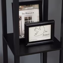 HOMCOM 2-Light Modern Floor Lamp with Shelves for Living Room, Black - Additional view 8