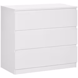 HOMCOM Chest of Drawers, 3 Drawer Storage Cabinet Unit for Bedroom, White - Additional view 8