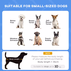 PawHut 61cm Elevated Dog Bed Cooling Raised Pet Cot UV Protection Canopy Blue