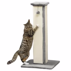 PawHut 81cm Cat Scratching Post w/ Sisal Rope, Hanging Ball, Soft Plush - Grey - Additional view 8