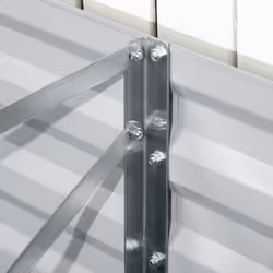 Outsunny Galvanised Steel Outdoor Raised Bed w/ Reinforced Rods, Light Grey - Additional view 5