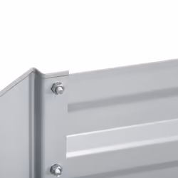 Outsunny Galvanised Steel Outdoor Raised Bed w/ Reinforced Rods, Light Grey - Additional view 7