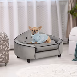 PawHut Dog Sofa Puppy Chair Kitten Bed Lounge w/ Cushion, for XS and S Dogs