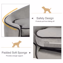 PawHut Dog Sofa Puppy Chair Kitten Bed Lounge w/ Cushion, for XS and S Dogs