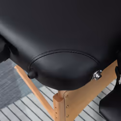 HOMCOM Wooden Folding Spa Beauty Massage Table w/ 2 Sections, Carry Bag, Black - Additional view 7