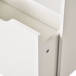HOMCOM Kids Bookcase, Toy Box w/ Storage Drawer, Wheels for Bedroom - White - Additional view 6