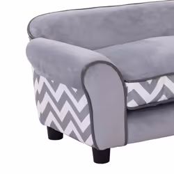 PawHut Dog Sofa Cat Couch Bed for XS Dogs w/ Removable Sponge Cushion - Grey - Additional view 6