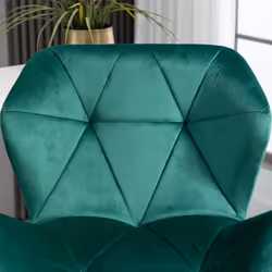 HOMCOM Set Of 2 Luxurious Velvet-Touch Bar Stools Metal Frame Footrest Green - Additional view 6