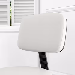 HOMCOM Adjustable Swivel Salon Chair Padded Seat Back 5 Wheels White - Additional view 7