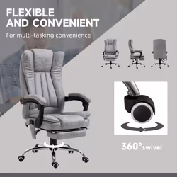 Vinsetto 6-Point Vibrating Heat Massage Chair w/ Microfibre Upholstery Grey - Additional view 4