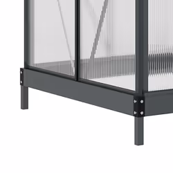 Outsunny 6x4ft Walk-In Polycarbonate Greenhouse Plant Grow Galvanized Aluminium - Additional view 5