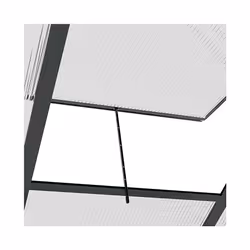 Outsunny 6x6ft Walk-In Polycarbonate Greenhouse Plant Grow Galvanized Aluminium - Additional view 5