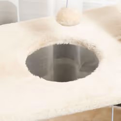 PawHut Cat Tree Kitten Tower w/ Scratching Post, Pad, Bed, Perch, Ball, Brown - Additional view 7