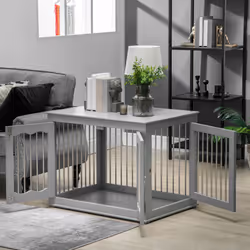 PawHut Dog Crate End Table w/ Locks and Latches, for Medium Dogs - Additional view 6
