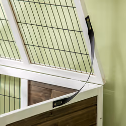 PawHut Wooden Rabbit Hutch, Small Animal House w/ Removable Tray, Openable Roof - Additional view 6