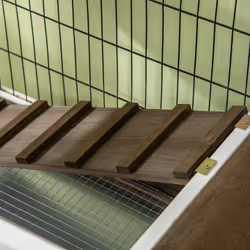 PawHut Wooden Rabbit Hutch, Small Animal House w/ Removable Tray, Openable Roof - Additional view 7
