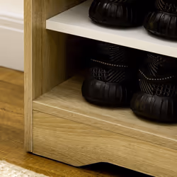 HOMCOM Shoe Cabinet Shoe Storage Organizer with Five Open Shelves, Natural - Additional view 8