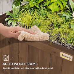 Outsunny Wood Planter with Trellis for Climbing Plants Vines Planter Box Brown - Additional view 7