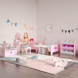 ZONEKIZ Storage Unit W/9 Removable Storage Baskets for Nursery Playroom, Pink - Additional view 8
