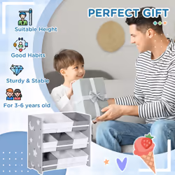 ZONEKIZ Storage Unit w/ 9 Removable Storage Baskets for Nursery Playroom - Grey - Additional view 6
