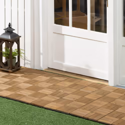 Outsunny 27 Pcs Wooden Decking Tiles, 30x30cm Decking Boards, 2.5