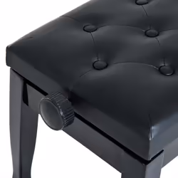 HOMCOM Faux Leather Piano Stool Height Adjustable Seat Keyboard Bench Black - Additional view 5