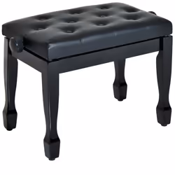 HOMCOM Faux Leather Piano Stool Height Adjustable Seat Keyboard Bench Black - Additional view 7