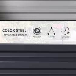 Outsunny Raised Garden Bed Elevated Planter Box for Flowers Grey