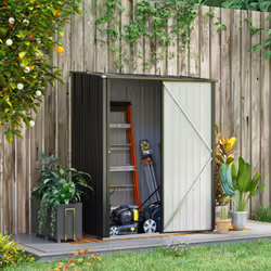 Outsunny Outdoor Storage Shed w/ Lockable Door for Garden, Black - Additional view 5