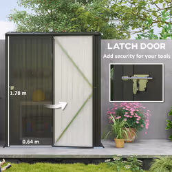 Outsunny Outdoor Storage Shed w/ Lockable Door for Garden, Black - Additional view 7