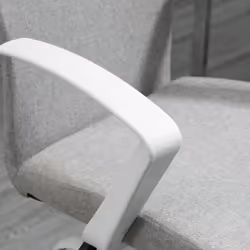 Vinsetto Home Office Linen Chair Swivel Computer Desk Task Chair, Light Grey - Additional view 7