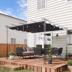 Outsunny Pergola Shade Cover Replacement Canopy for 3 x 3(m) Pergola, Grey