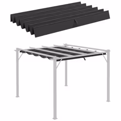 Outsunny Pergola Shade Cover Replacement Canopy for 3 x 3(m) Pergola, Grey - Additional view 8