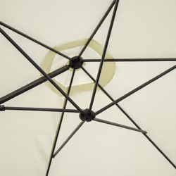 Outsunny 2.5M Offset Roma Patio Umbrella W/ 360-Degree Rotation, Beige - Additional view 5