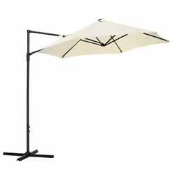 Outsunny 2.5M Offset Roma Patio Umbrella W/ 360-Degree Rotation, Beige - Additional view 8