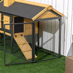 PawHut Rabbit Hutch Outdoor Bunny Cage w/ Run, Removable Tray, 120 x 55.5 x 80cm - Additional view 6