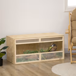 PawHut Reptile Terrarium, Climbing Pet Container w/ Transparent Sliding Doors