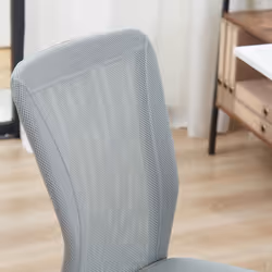 Vinsetto Armless Office Chair with Adjustable Height Mesh Back Wheels Grey - Additional view 4
