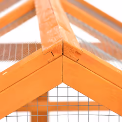 PawHut Chicken Run, Wooden Chicken Coop w/ Combinable Design - Orange - Additional view 5