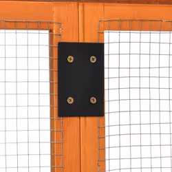 PawHut Chicken Run, Wooden Chicken Coop w/ Combinable Design - Orange - Additional view 6